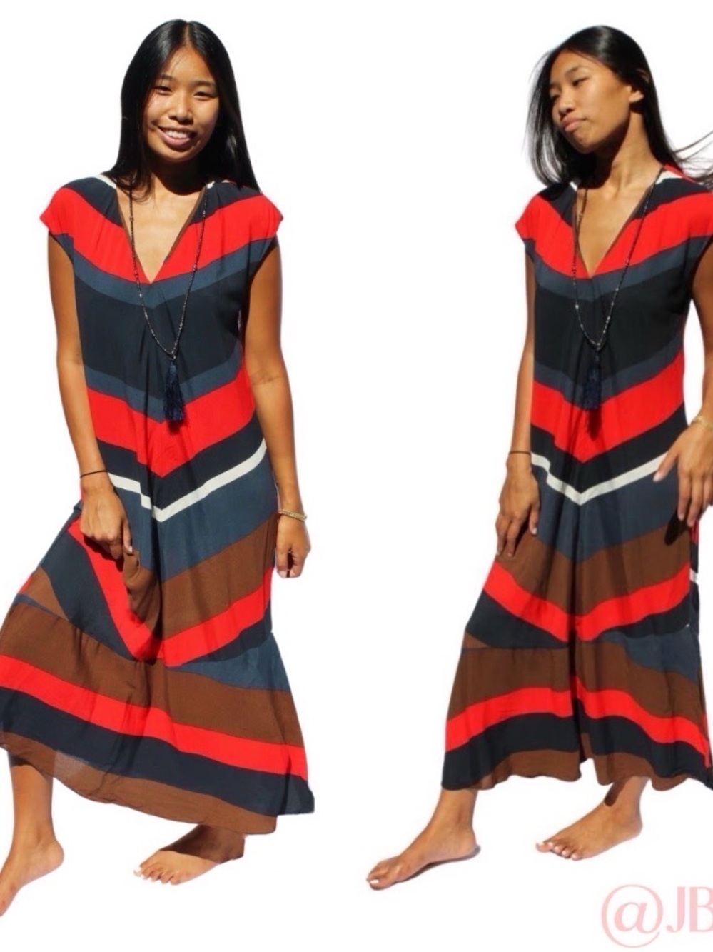 Zara Striped Midi Dress - Picture 5 of 6